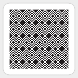 Black and white pattern abstract geometric Sticker